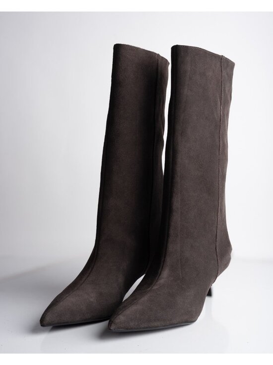 Zara Shoes - Zara Womens boots Suede Mid Calf Wide Leg Heeled Brown Sz US 8 EU 39 NWT